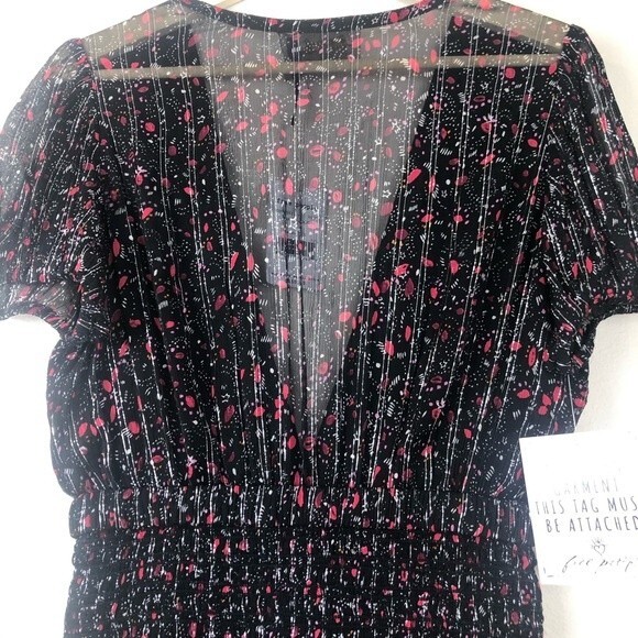 Free People Baby Love Smocked Bodycon Black Dress - Picture 11 of 15